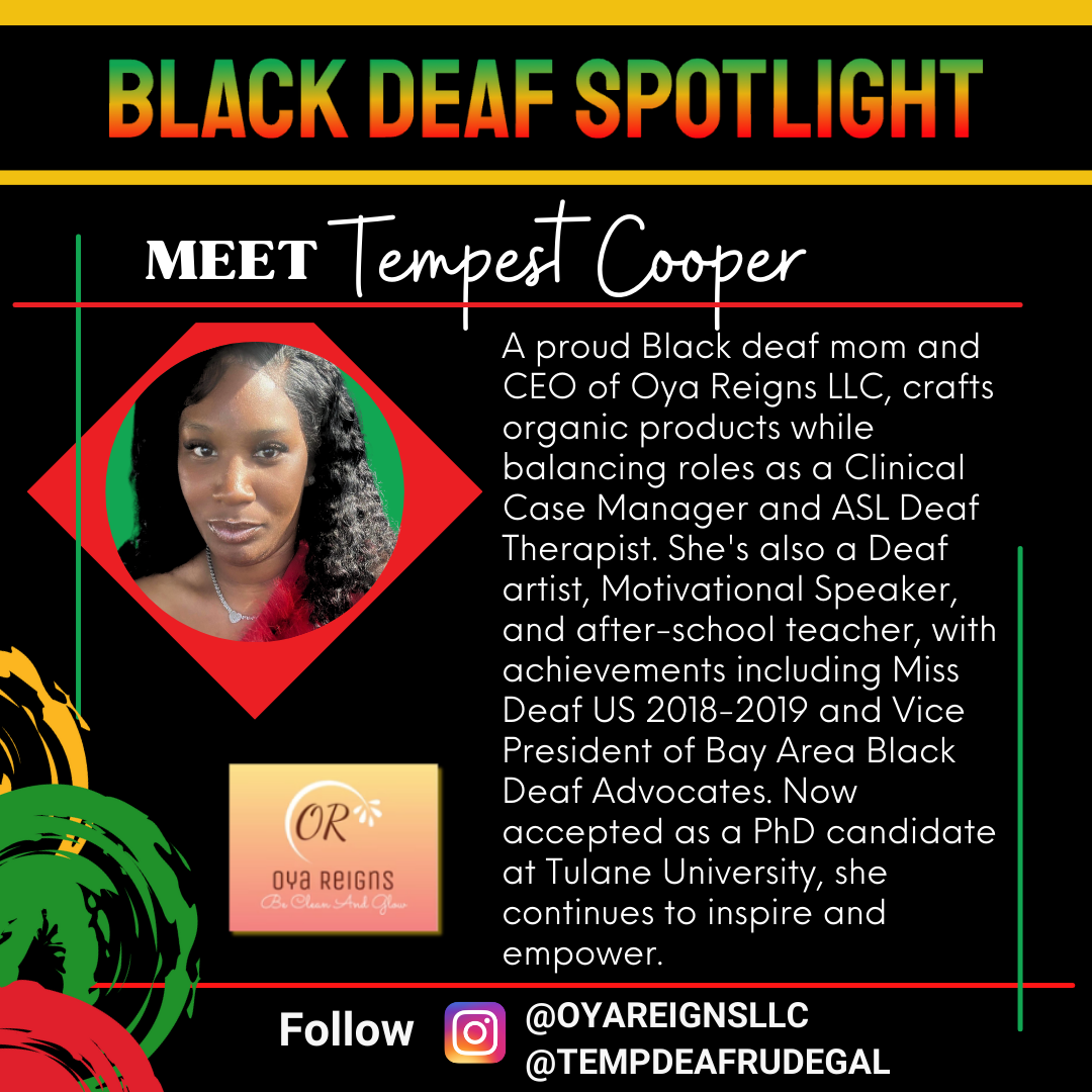 Black Deaf Spotlight - Tempest Cooper